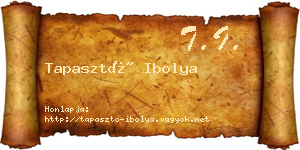 Tapasztó Ibolya névjegykártya
